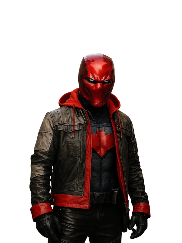 Arkham Knight Leather Hooded Jacket