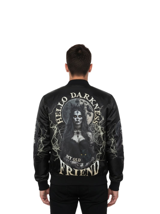 Halloween Witch Black Bomber Jacket