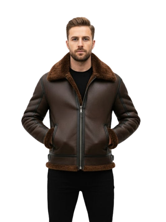 Men's Brown Aviator RAF B3 Bomber Jacket