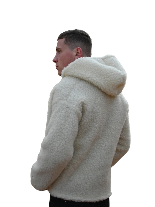 Men's Sheep’s Natural Wool Lambswool Merino Jacket