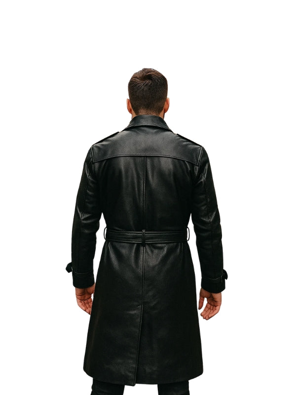Nick Fury Leather Trench Coat For Men's