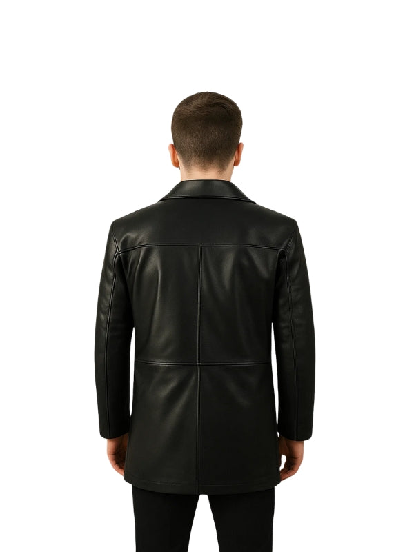 Classmith Black Leather Coat