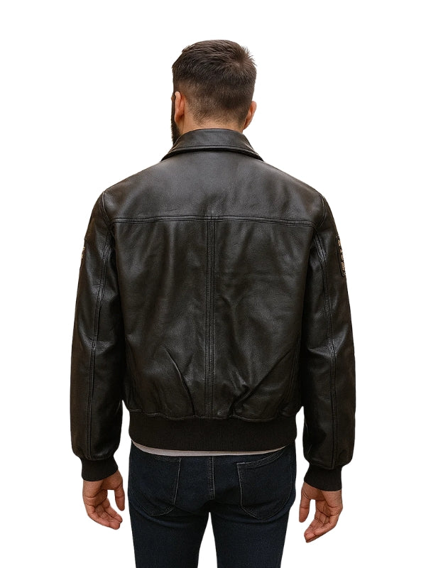 Men's Real Leather Air Force Aviatrix Brown Leather Jacket