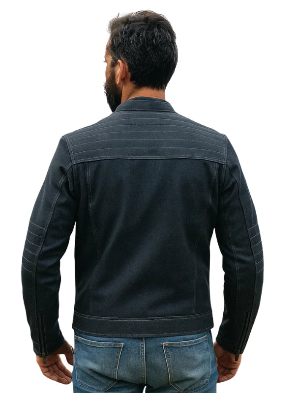 Men's Denim Motorcycle Jacket