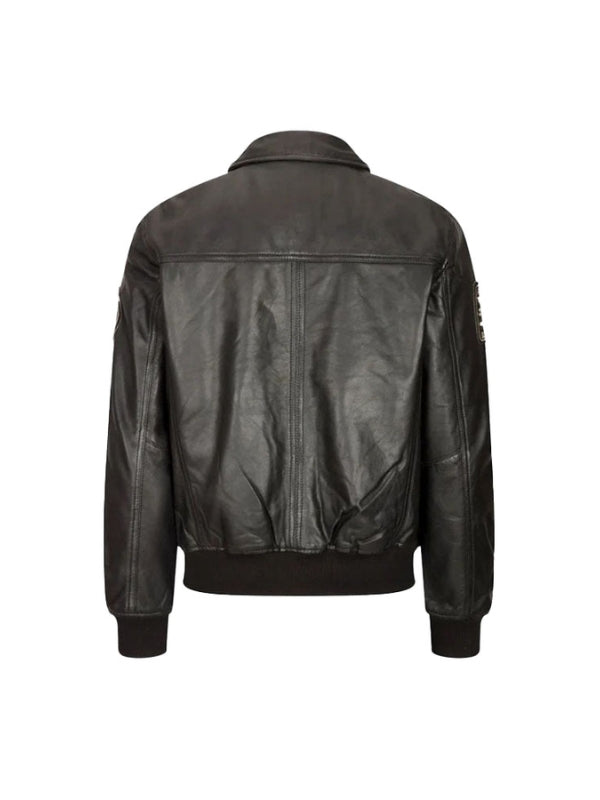 Men's Real Leather Air Force Aviatrix Brown Leather Jacket