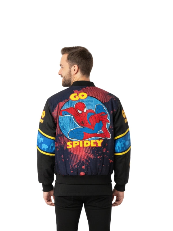 Vintage JH Design Spider-Man Racing Cotton Jacket