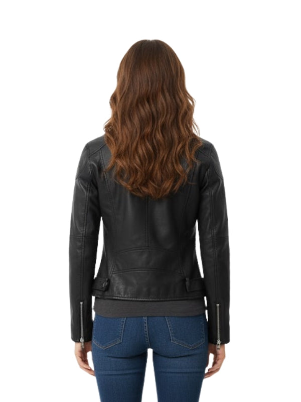 Women's Moto Black Biker Jacket
