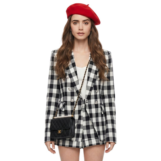 Emily in Paris Emily Cooper Plaid Blazer Jacket