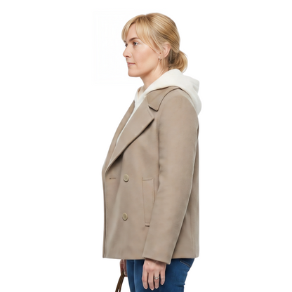 Kate Winslet Goodbye June Movie Beige Coat