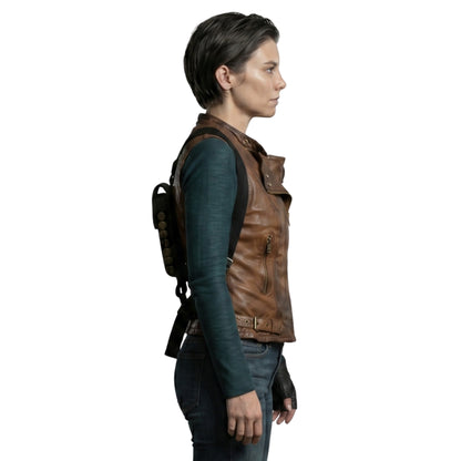 Lauren Cohan The Walking Dead: Dead City Brown Vest Shop Now