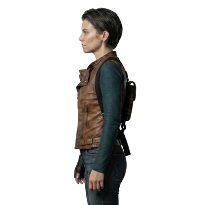Lauren Cohan The Walking Dead: Dead City Brown Vest Buy Today