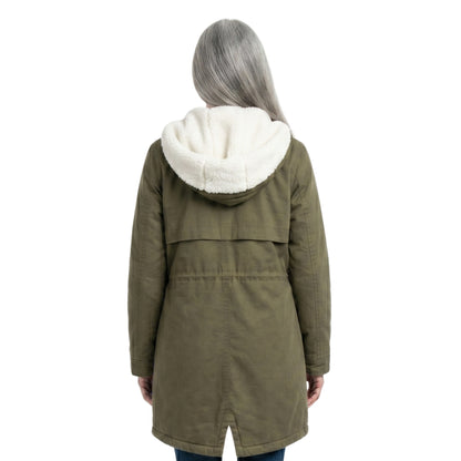Eve Hewson Flora and Son Green Shearling Coat