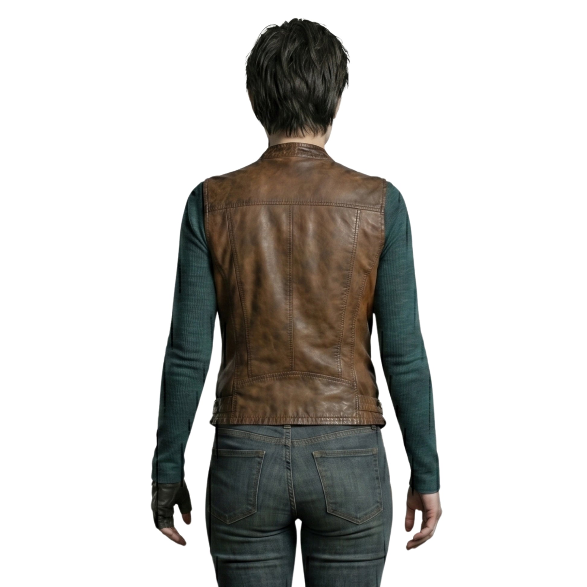 Lauren Cohan The Walking Dead: Dead City Brown Vest Shop Today