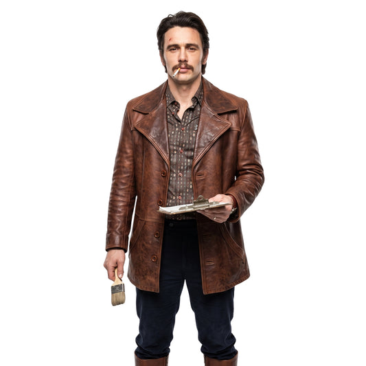The Deuce James Franco Brown Distressed Leather Jacket