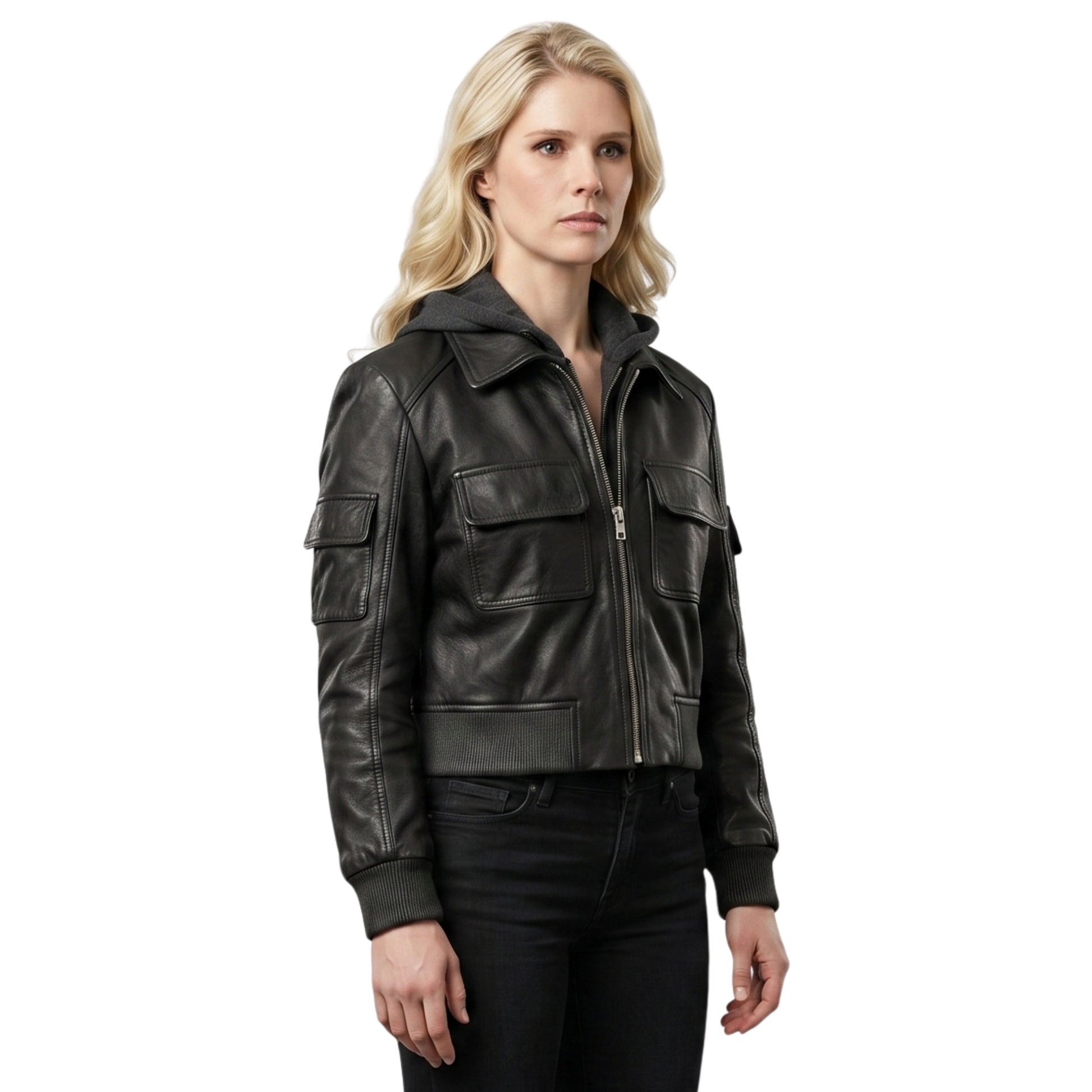 The Boys S05 Erin Moriarty Cropped Leather Jacket Buy Now