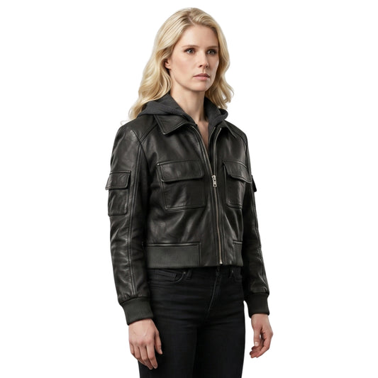 The Boys S05 Erin Moriarty Cropped Leather Jacket Buy Now