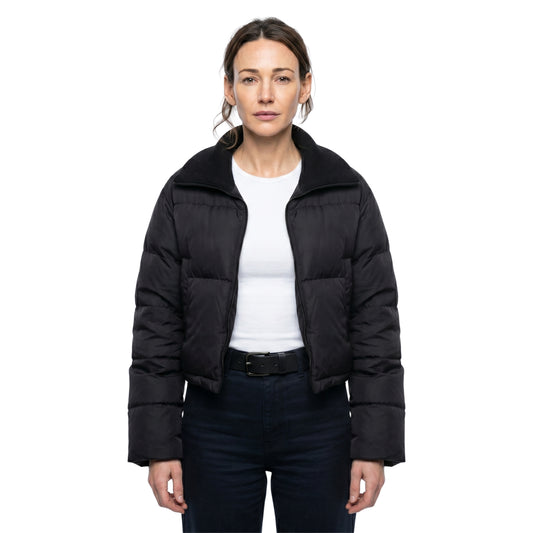 Fool Me Once Maya Stern Black Puffer Jacket