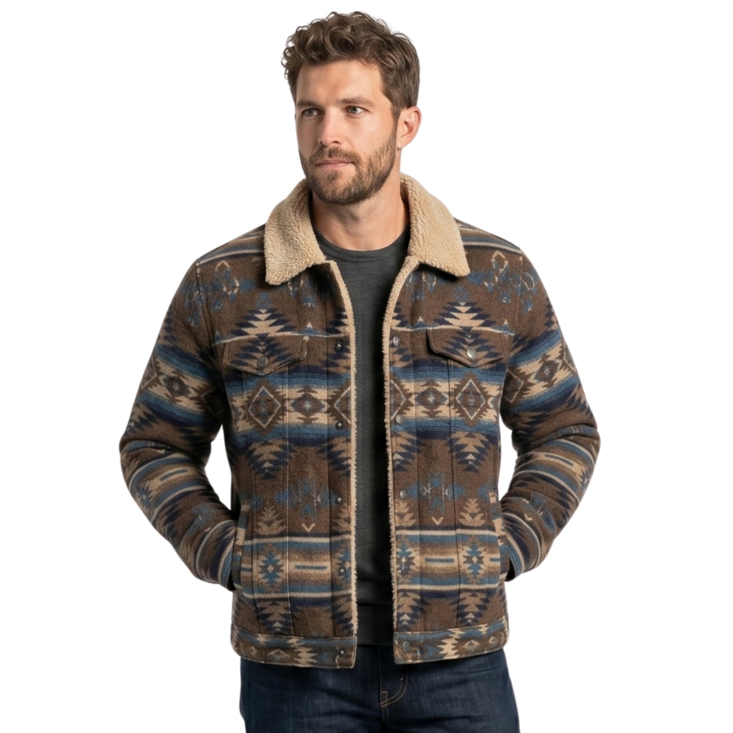 Marshals S01 Tatanka Means Shearling Trucker Jacket Buy Now