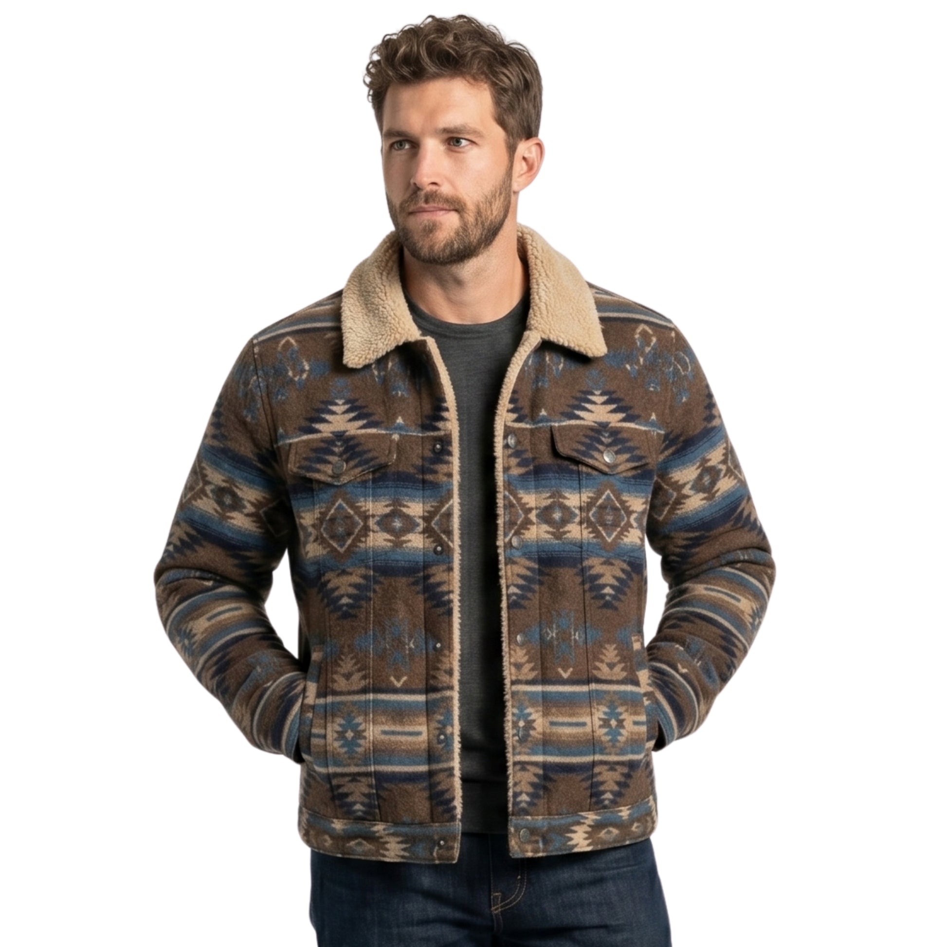 Marshals S01 Tatanka Means Shearling Trucker Jacket Buy Now