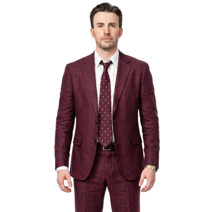Pain Hustlers Chris Evans Maroon Blazer