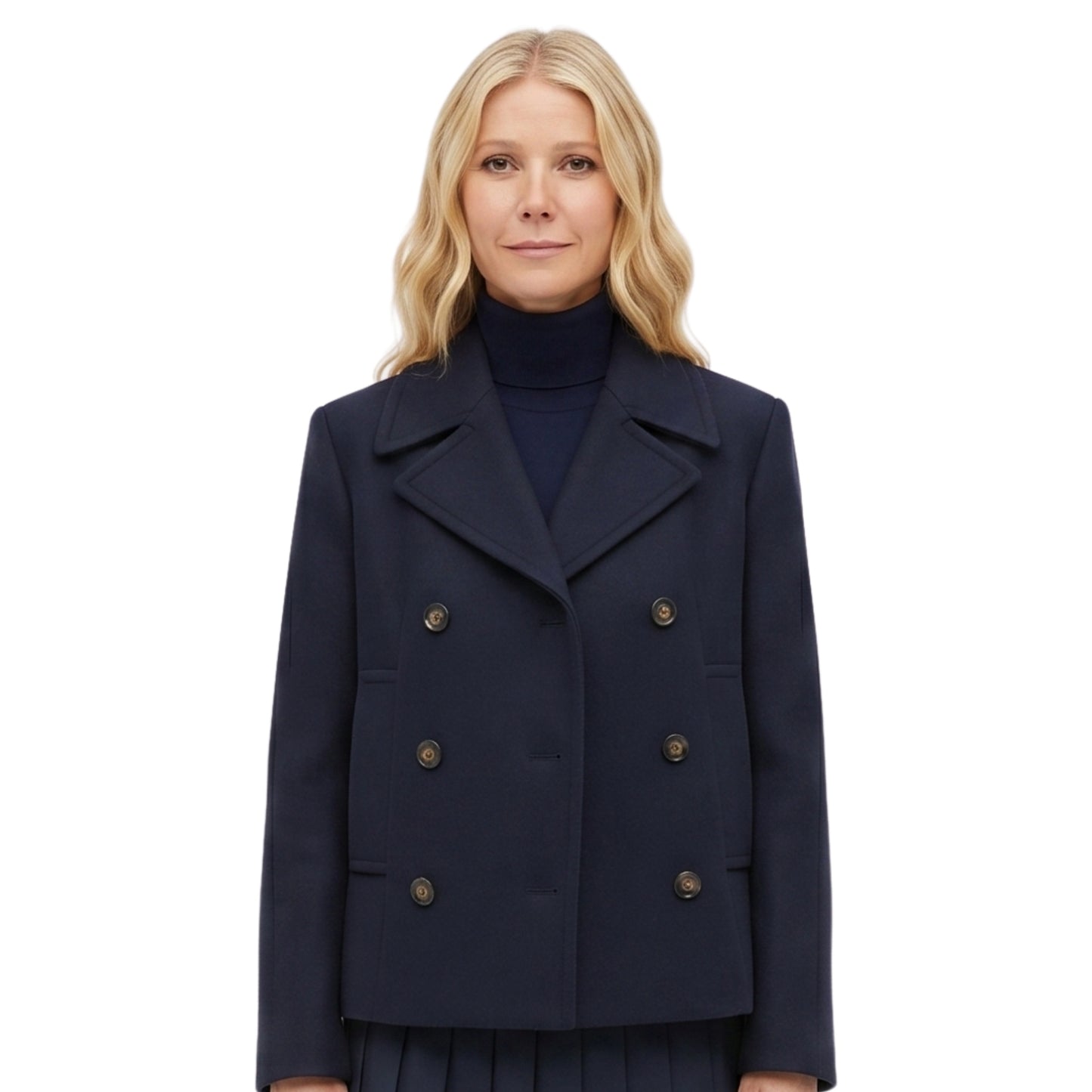 NYC 2026 Gwyneth Paltrow Blue Peacoat