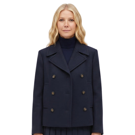 NYC 2026 Gwyneth Paltrow Blue Peacoat