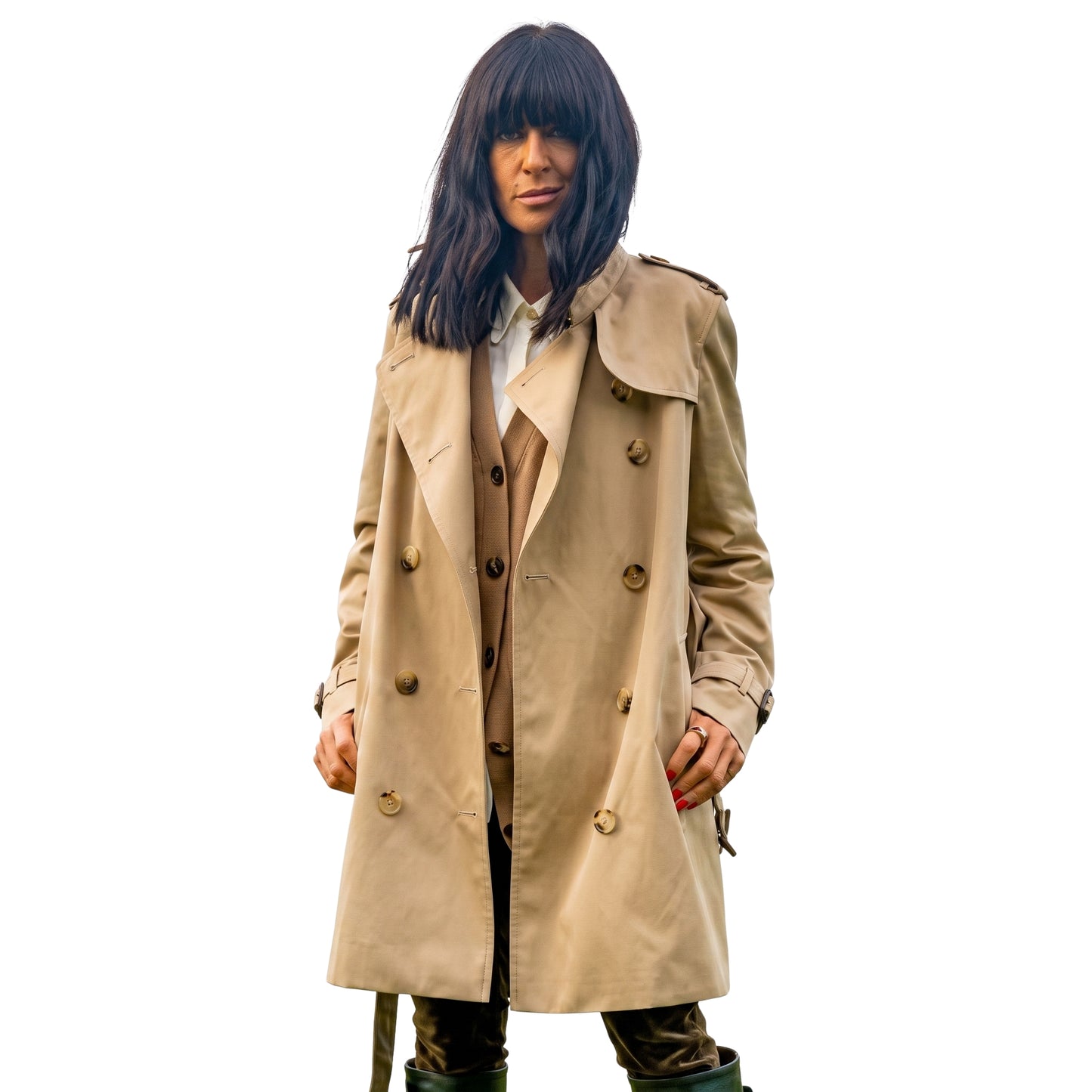 Claudia Winkleman The Traitors UK S02 Beige Coat