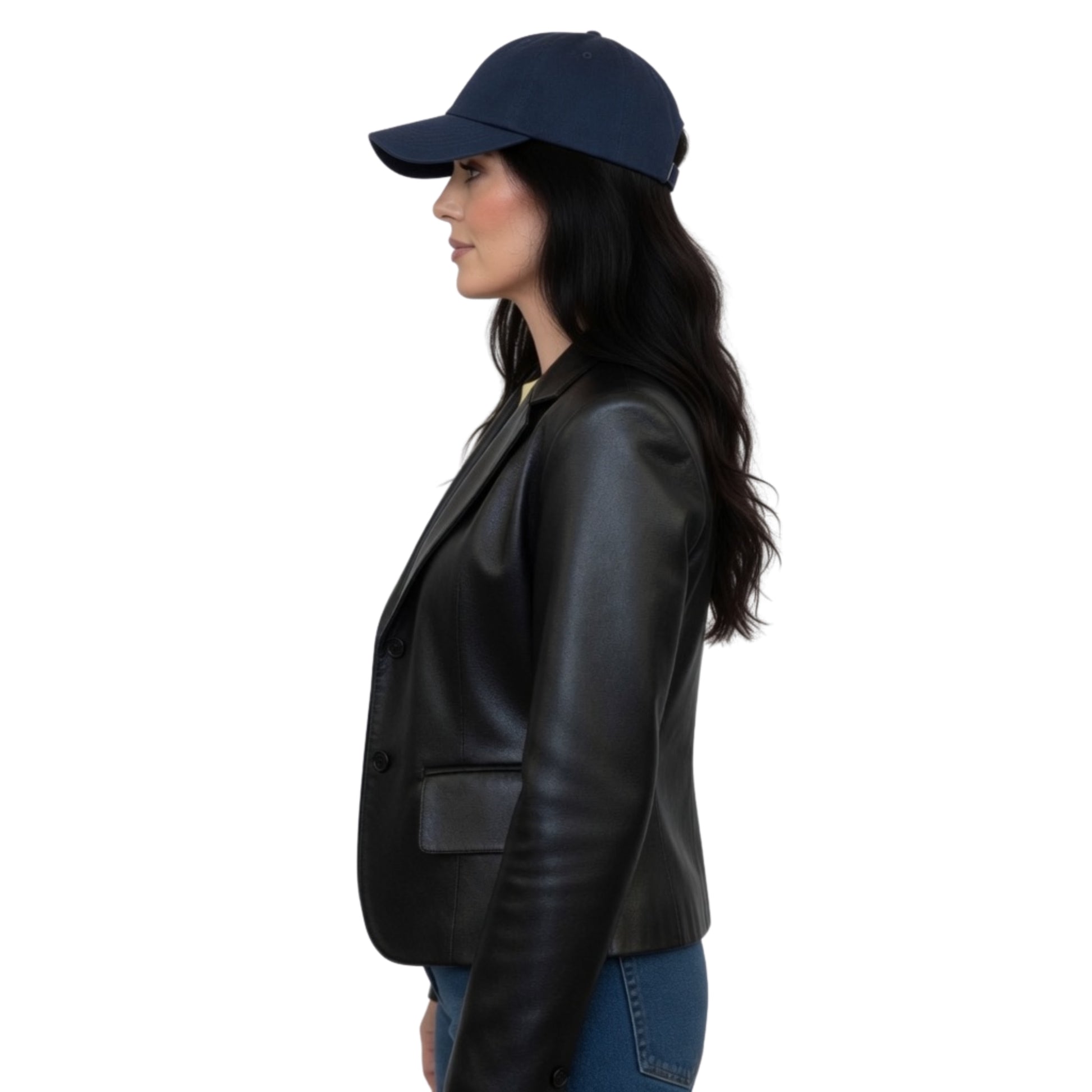 2026 Kendall Jenner Oversized Black Leather Jacket Look