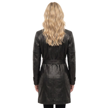 Vintage Long Leather Black Coat Shop Today