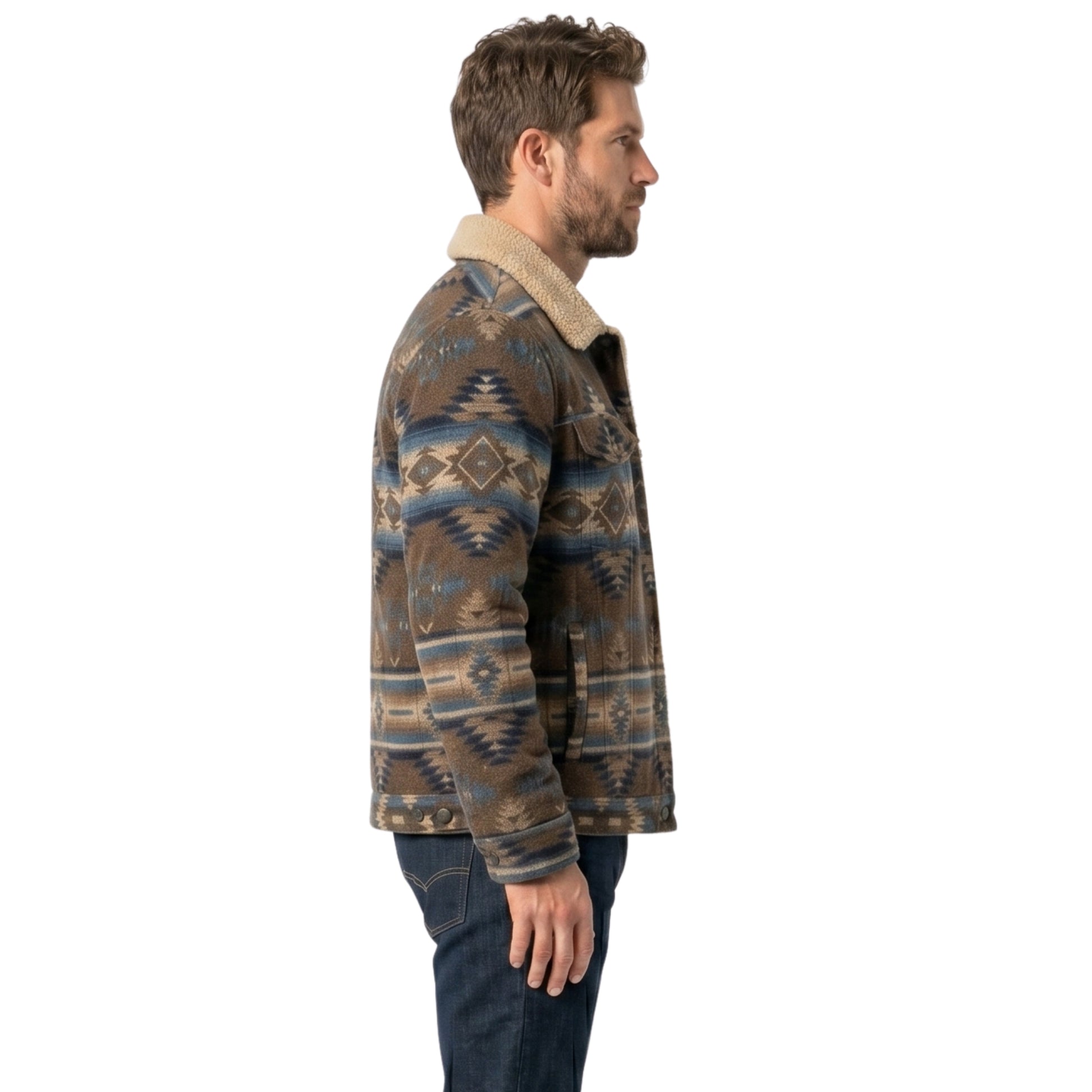 Marshals S01 Tatanka Means Shearling Trucker Jacket Shop Now