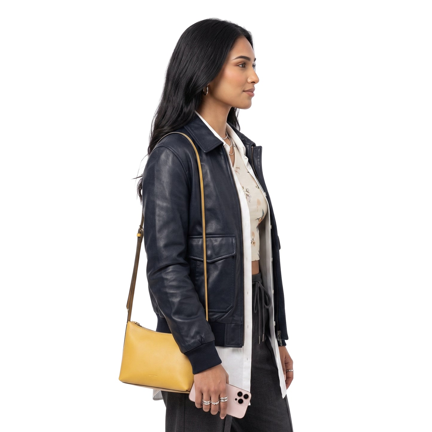 Abhinaya Abby Not Suitable for Work Black Leather Jacket