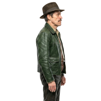 Willem Dafoe Nightmare Alley Black Leather Jacket Shop Now