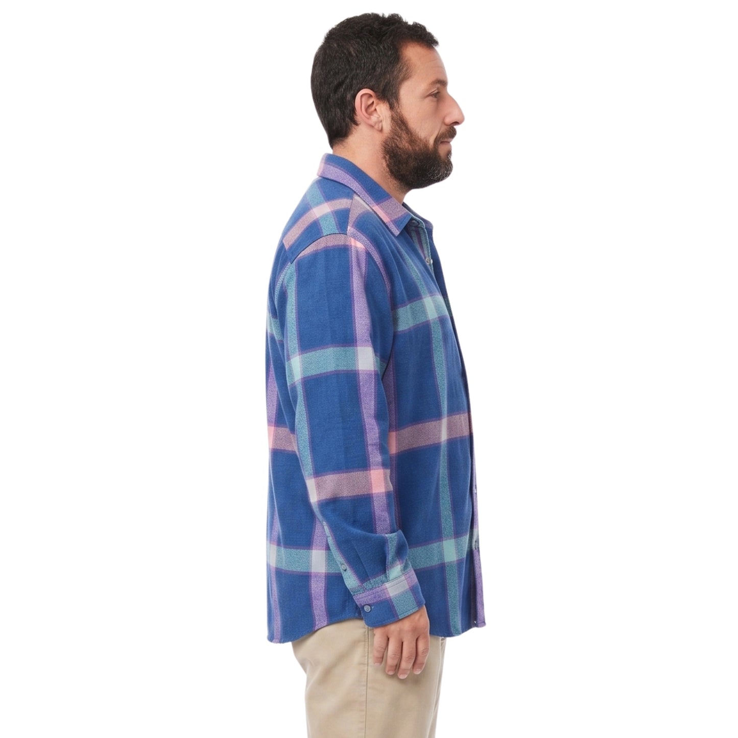 Happy Gilmore Adam Sandler Multicolor Plaid Shirt Shop Now