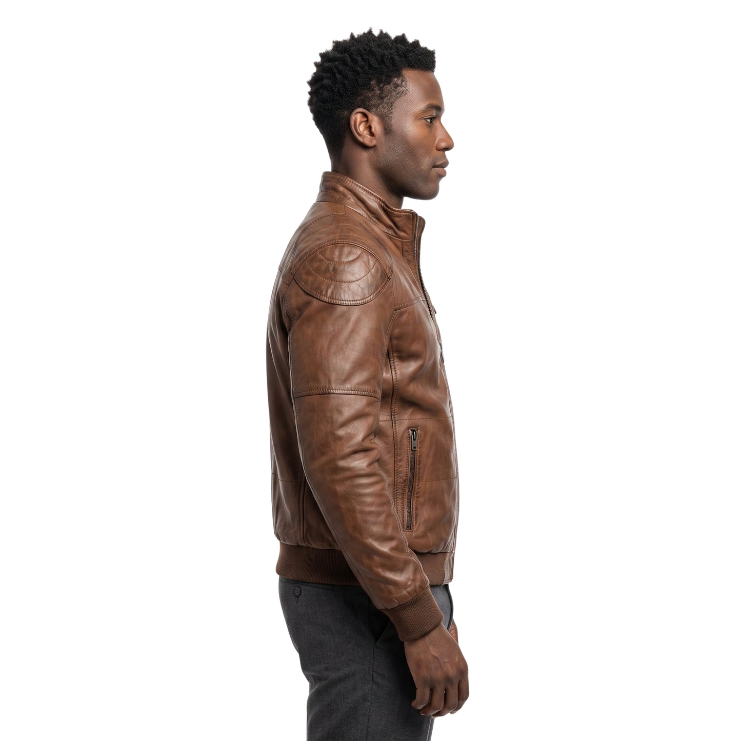 FBI TV Series Morris Kalu Brown Leather Jacket