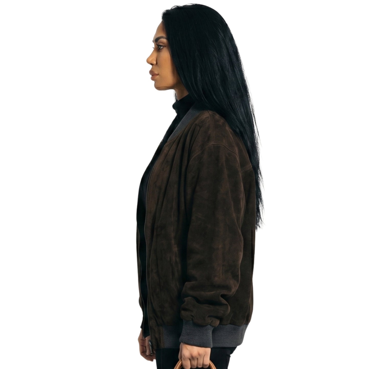 Jeanine Nerissa Sothcott Knightfall 2026 Suede Bomber Jacket