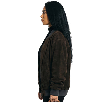 Jeanine Nerissa Sothcott Knightfall 2026 Suede Bomber Jacket
