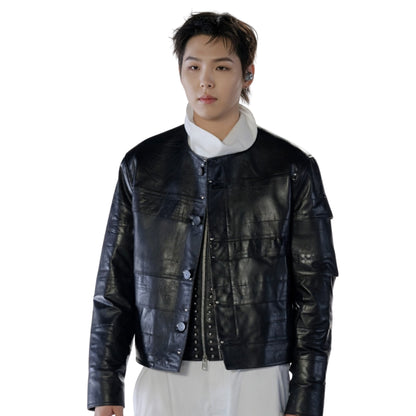 Rapper Suga 2026 Black Leather Jacket