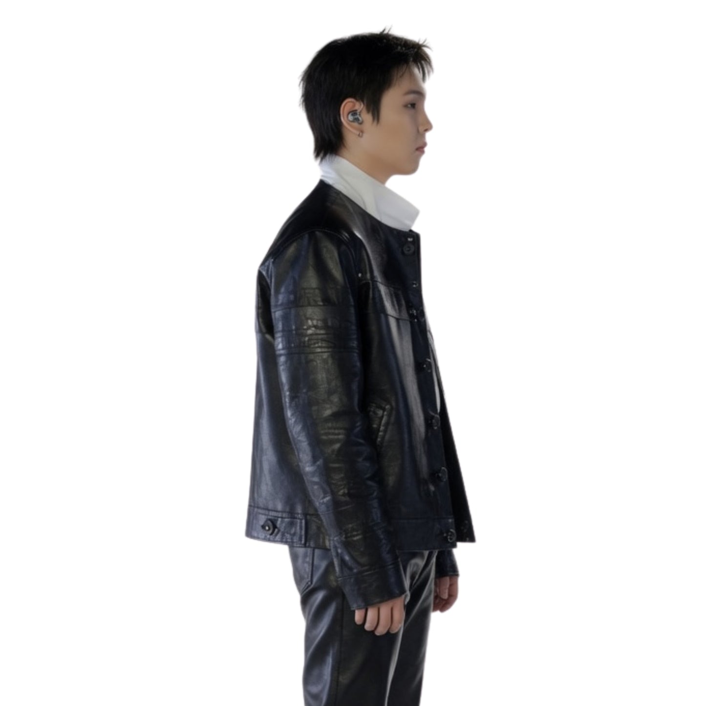 Rapper Suga 2026 Black Leather Jacket