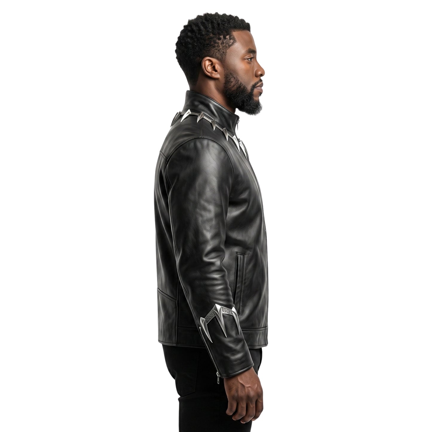 Black Panther Avengers Infinity War Black Leather Jacket