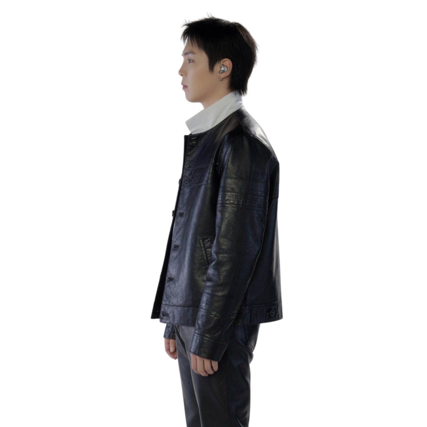 Rapper Suga 2026 Black Leather Jacket