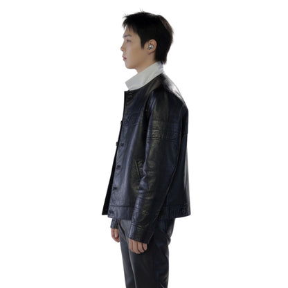Rapper Suga 2026 Black Leather Jacket