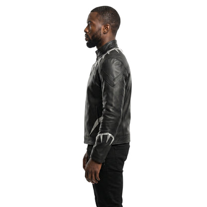 Black Panther Avengers Infinity War Black Leather Jacket