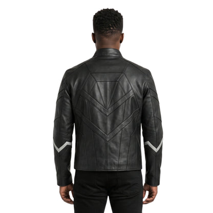 Black Panther Avengers Infinity War Black Leather Jacket