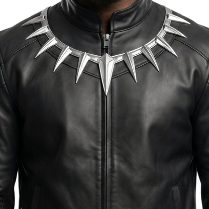 Black Panther Avengers Infinity War Black Leather Jacket
