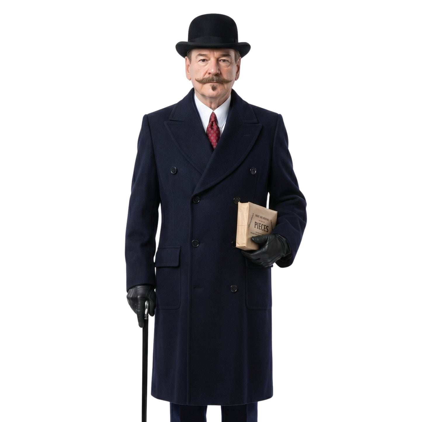 Kenneth Branagh A Haunting in Venice Blue Coat