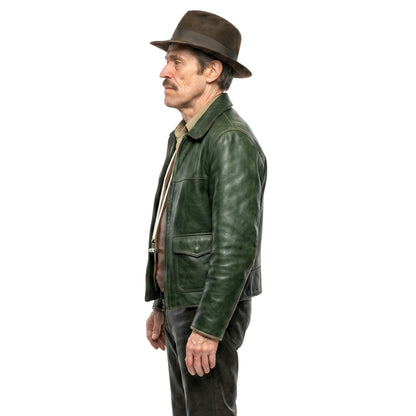 Willem Dafoe Nightmare Alley Black Leather Jacket Shop Today