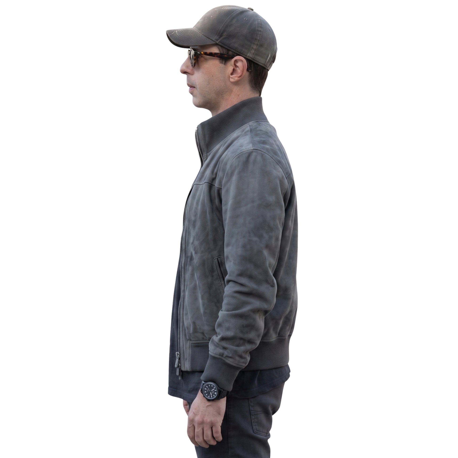 Succession S04 Kendall Roy Grey Suede Leather Jacket Order Now
