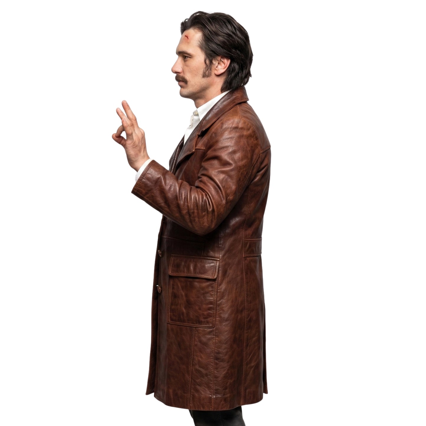 The Deuce James Franco Brown Distressed Leather Jacket