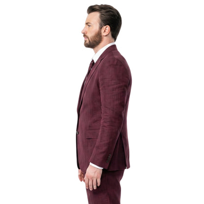 Pain Hustlers Chris Evans Maroon Blazer