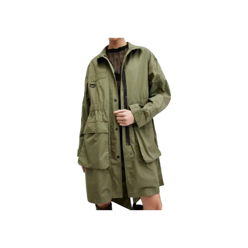Women's Handmade Real Cotton Relaxed Fit Printed Parka Jacket